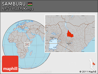 Gray Location Map of SAMBURU