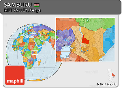 Political Location Map of SAMBURU