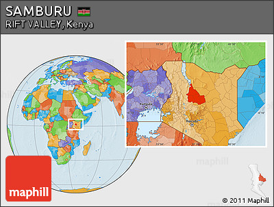 Political Location Map of SAMBURU