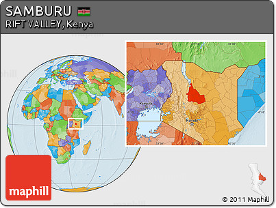 Political Location Map of SAMBURU