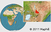 Satellite Location Map of SAMBURU
