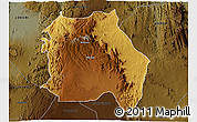 Physical 3D Map of LORROKI, darken