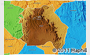 Physical 3D Map of LORROKI, political outside