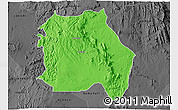 Political 3D Map of LORROKI, darken, desaturated