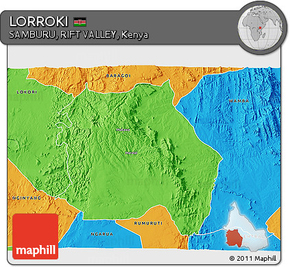 Political 3D Map of LORROKI