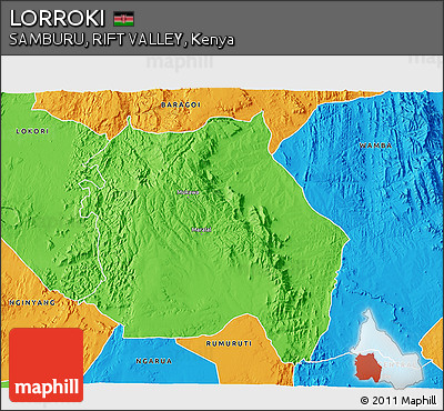 Political 3D Map of LORROKI