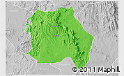 Political 3D Map of LORROKI, lighten, desaturated