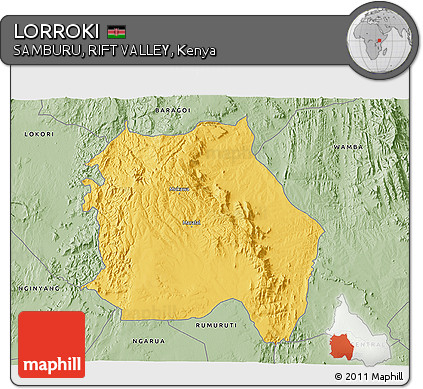 Savanna Style 3D Map of LORROKI