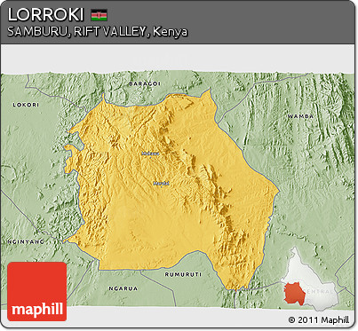 Savanna Style 3D Map of LORROKI
