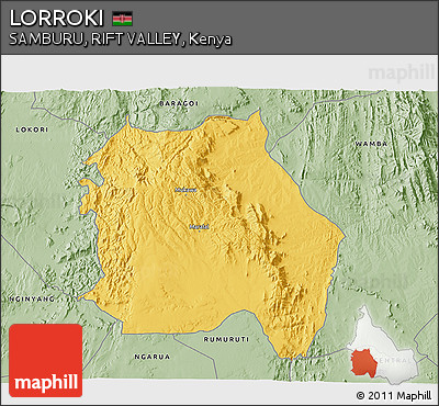 Savanna Style 3D Map of LORROKI