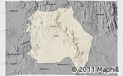 Shaded Relief 3D Map of LORROKI, darken, desaturated