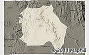 Shaded Relief 3D Map of LORROKI, darken