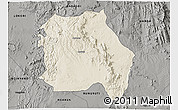 Shaded Relief 3D Map of LORROKI, darken, semi-desaturated