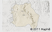 Shaded Relief 3D Map of LORROKI, lighten, semi-desaturated