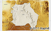 Shaded Relief 3D Map of LORROKI, physical outside