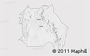 Silver Style 3D Map of LORROKI, single color outside