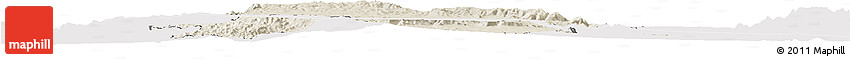 Shaded Relief Horizon Map of LORROKI, cropped outside