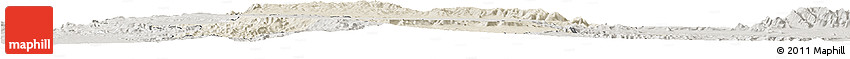 Shaded Relief Horizon Map of LORROKI, semi-desaturated