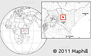 Blank Location Map of LORROKI, within the entire country