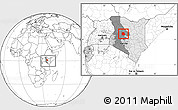 Blank Location Map of LORROKI, highlighted country, highlighted grandparent region, within the entire country