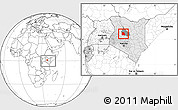 Blank Location Map of LORROKI, highlighted country, highlighted parent region, within the entire country