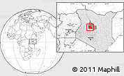Blank Location Map of LORROKI, highlighted country, highlighted parent region