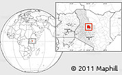Blank Location Map of LORROKI, highlighted grandparent region