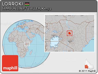 Gray Location Map of LORROKI