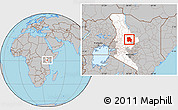 Gray Location Map of LORROKI, highlighted grandparent region