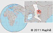 Gray Location Map of LORROKI, highlighted parent region, highlighted grandparent region