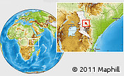 Physical Location Map of LORROKI, highlighted grandparent region, within the entire country