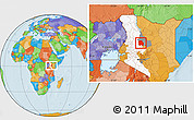 Political Location Map of LORROKI, highlighted parent region, highlighted grandparent region
