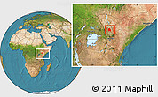 Satellite Location Map of LORROKI, within the entire country