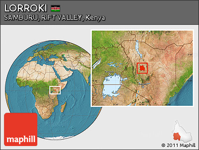 Satellite Location Map of LORROKI