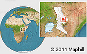 Satellite Location Map of LORROKI, highlighted grandparent region