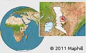 Satellite Location Map of LORROKI, highlighted parent region, highlighted grandparent region