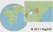Savanna Style Location Map of LORROKI, within the entire country
