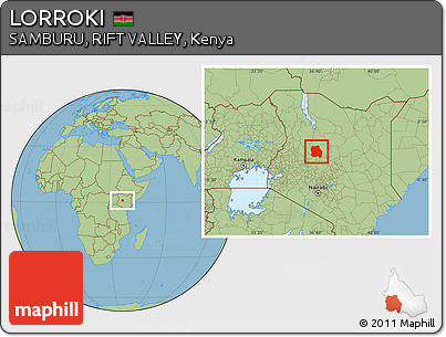 Savanna Style Location Map of LORROKI