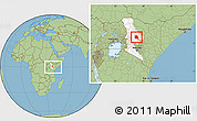 Savanna Style Location Map of LORROKI, highlighted grandparent region, within the entire country