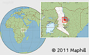 Savanna Style Location Map of LORROKI, highlighted parent region, highlighted grandparent region