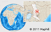 Shaded Relief Location Map of LORROKI, highlighted grandparent region