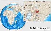 Shaded Relief Location Map of LORROKI