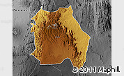 Physical Map of LORROKI, darken, desaturated