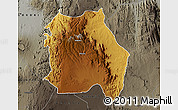 Physical Map of LORROKI, darken, semi-desaturated