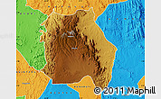 Physical Map of LORROKI, political outside