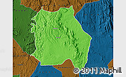 Political Map of LORROKI, darken