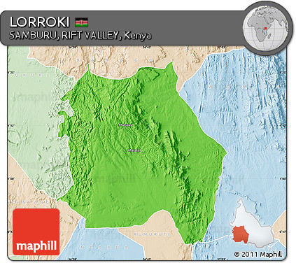 Political Map of LORROKI, lighten
