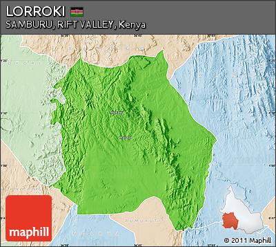 Political Map of LORROKI, lighten