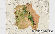 Satellite Map of LORROKI, shaded relief outside