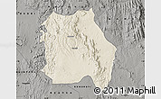 Shaded Relief Map of LORROKI, darken, semi-desaturated